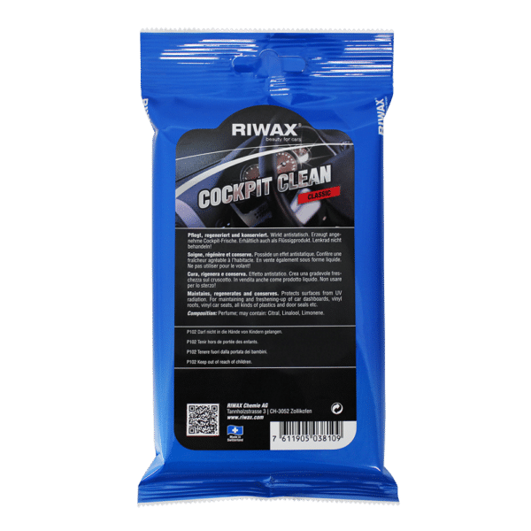 Riwax Cockpit Clean Classic Flow-Pack (15 doeken)