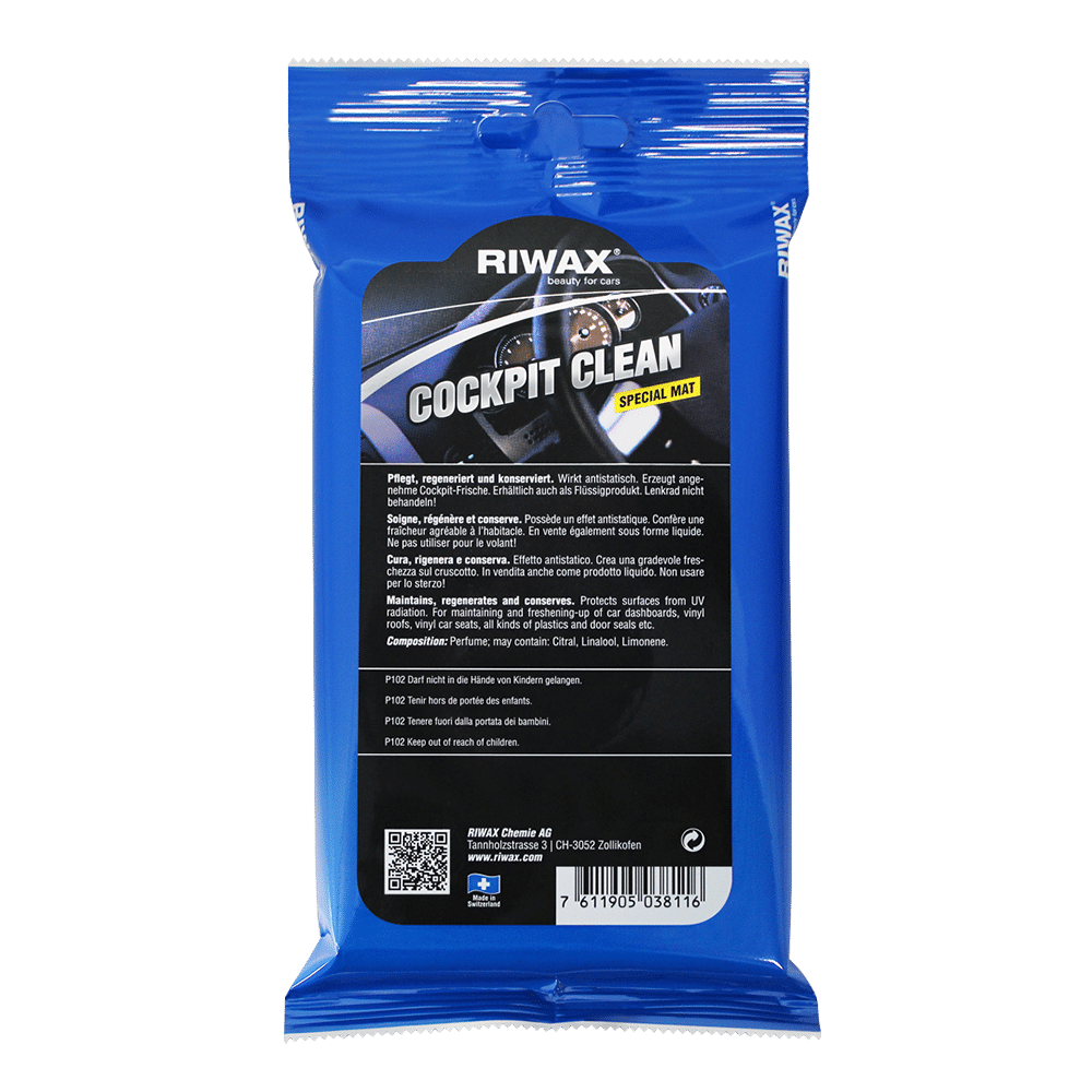 Riwax Cockpit Clean Special mat Flow-Pack (15 doeken)
