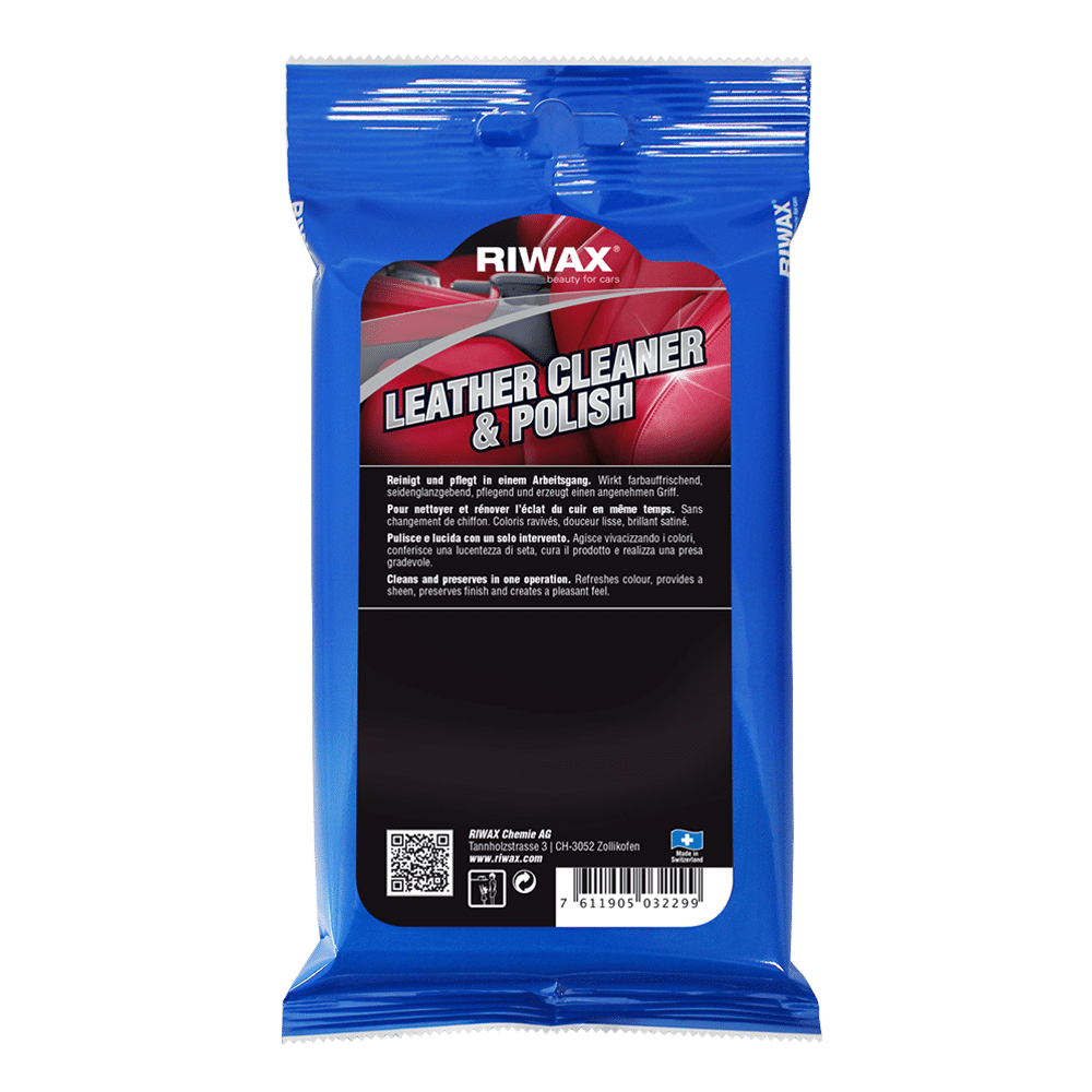 Riwax Leather Cleaner & Polish Flow-Pack (15 doeken)