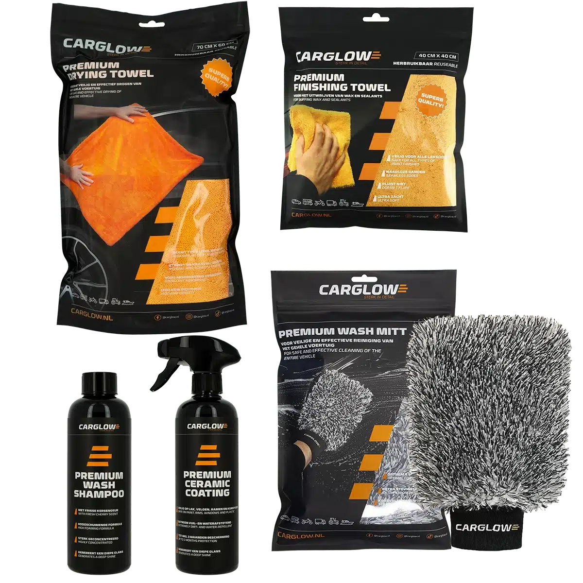 CARGLOW Premium Wash & Protect Set